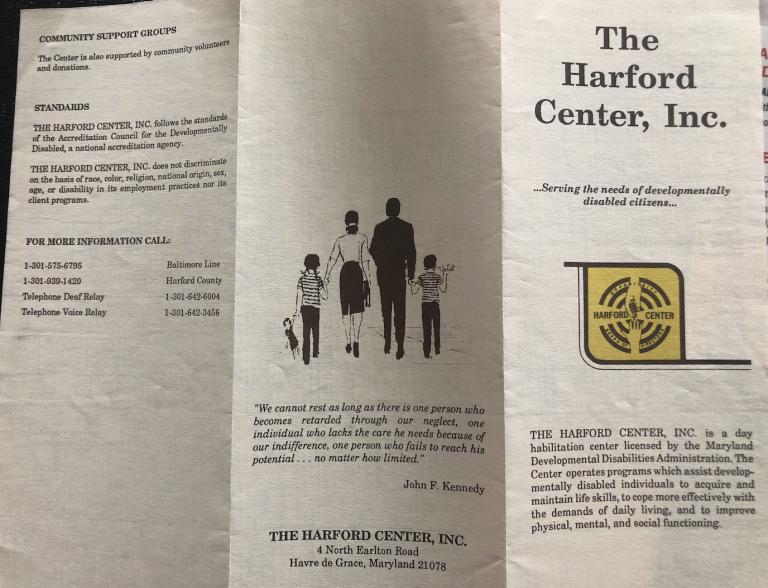 Historic Brochures The Harford Center